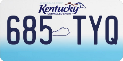 KY license plate 685TYQ