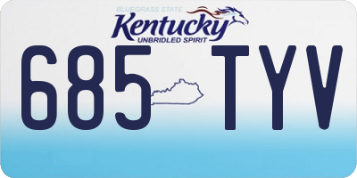 KY license plate 685TYV
