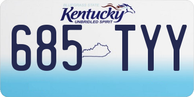 KY license plate 685TYY