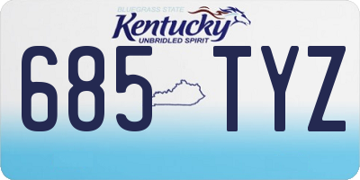 KY license plate 685TYZ