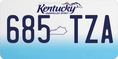 KY license plate 685TZA