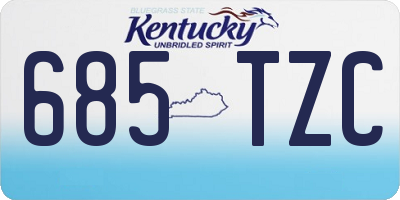 KY license plate 685TZC