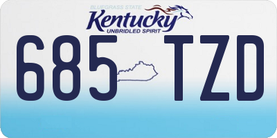 KY license plate 685TZD