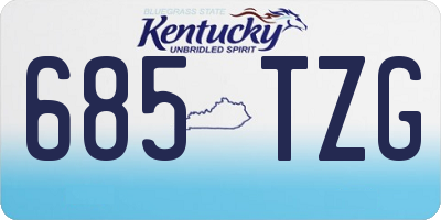KY license plate 685TZG