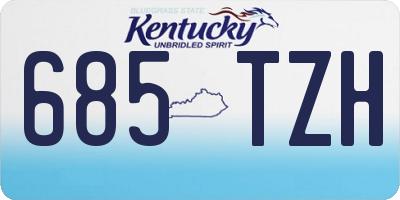 KY license plate 685TZH
