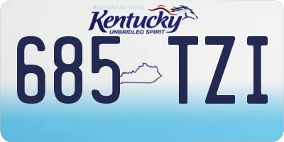 KY license plate 685TZI