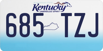 KY license plate 685TZJ