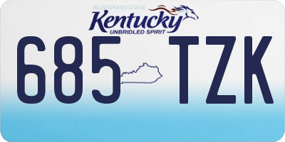 KY license plate 685TZK
