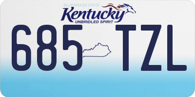 KY license plate 685TZL