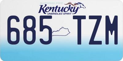 KY license plate 685TZM