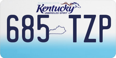 KY license plate 685TZP