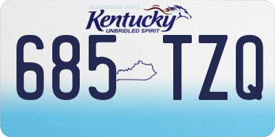 KY license plate 685TZQ
