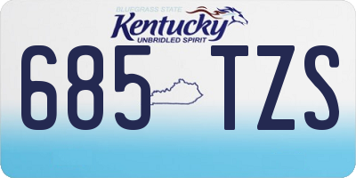 KY license plate 685TZS