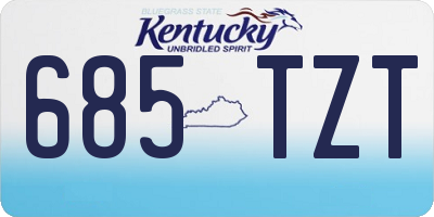 KY license plate 685TZT
