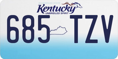 KY license plate 685TZV