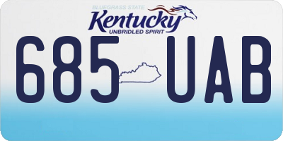 KY license plate 685UAB