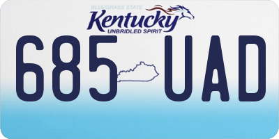 KY license plate 685UAD
