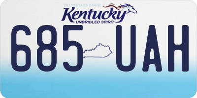 KY license plate 685UAH