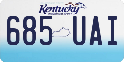 KY license plate 685UAI