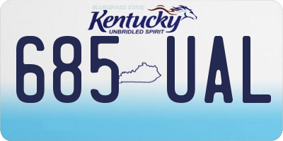 KY license plate 685UAL