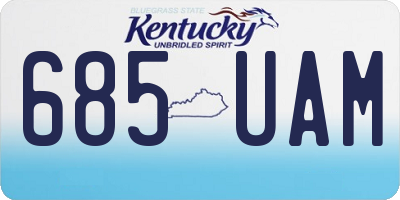 KY license plate 685UAM