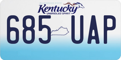 KY license plate 685UAP