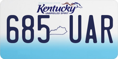 KY license plate 685UAR