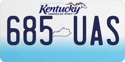 KY license plate 685UAS