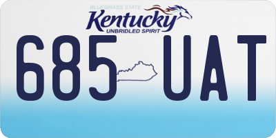 KY license plate 685UAT