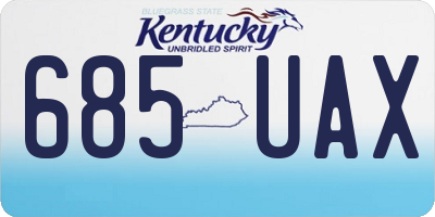 KY license plate 685UAX