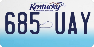 KY license plate 685UAY