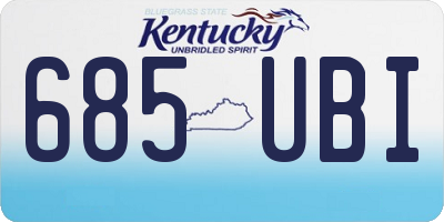 KY license plate 685UBI