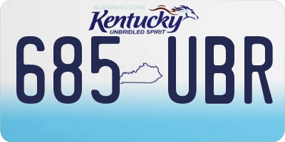 KY license plate 685UBR