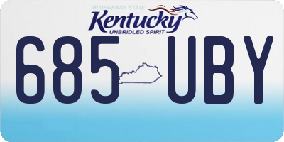 KY license plate 685UBY