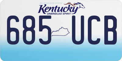 KY license plate 685UCB