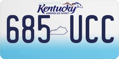 KY license plate 685UCC