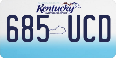 KY license plate 685UCD