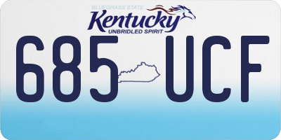 KY license plate 685UCF