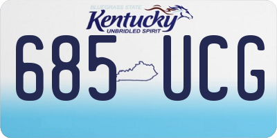 KY license plate 685UCG