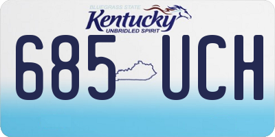 KY license plate 685UCH