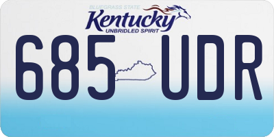 KY license plate 685UDR