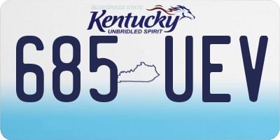 KY license plate 685UEV