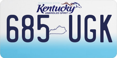 KY license plate 685UGK