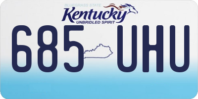 KY license plate 685UHU