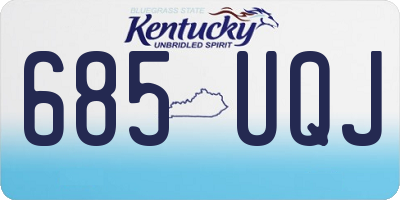 KY license plate 685UQJ