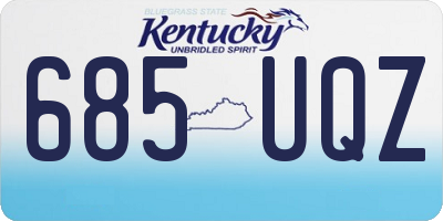 KY license plate 685UQZ