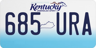 KY license plate 685URA