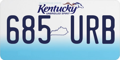 KY license plate 685URB