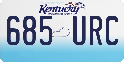 KY license plate 685URC