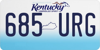 KY license plate 685URG